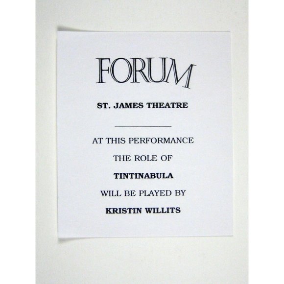 Funny Thing Happened on Way to Forum Playbill July 1996 Nathan Lane Sondheim - Picture 4 of 9